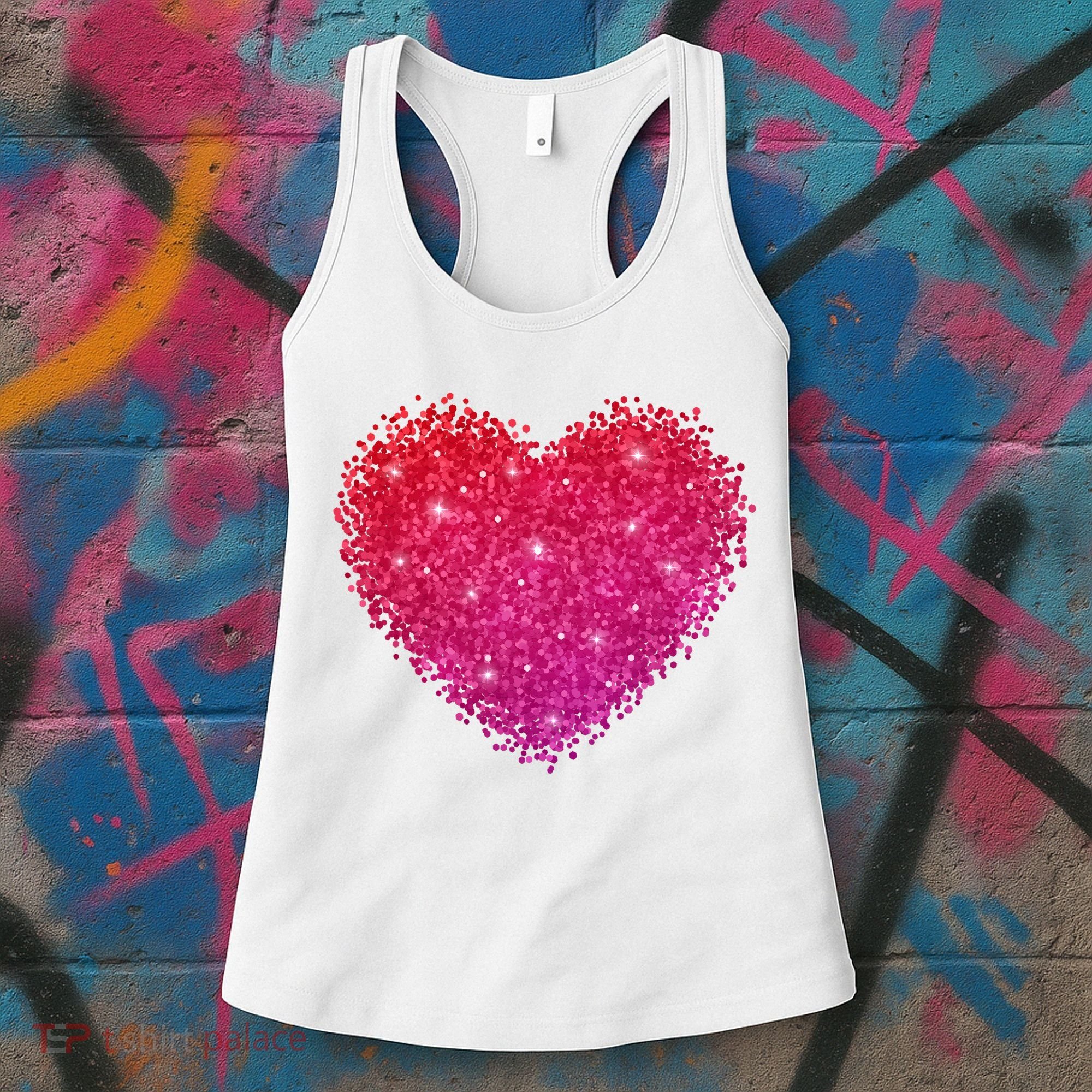 Valentines Day Love Heart Cute Romantic Gift Women's Tank Top