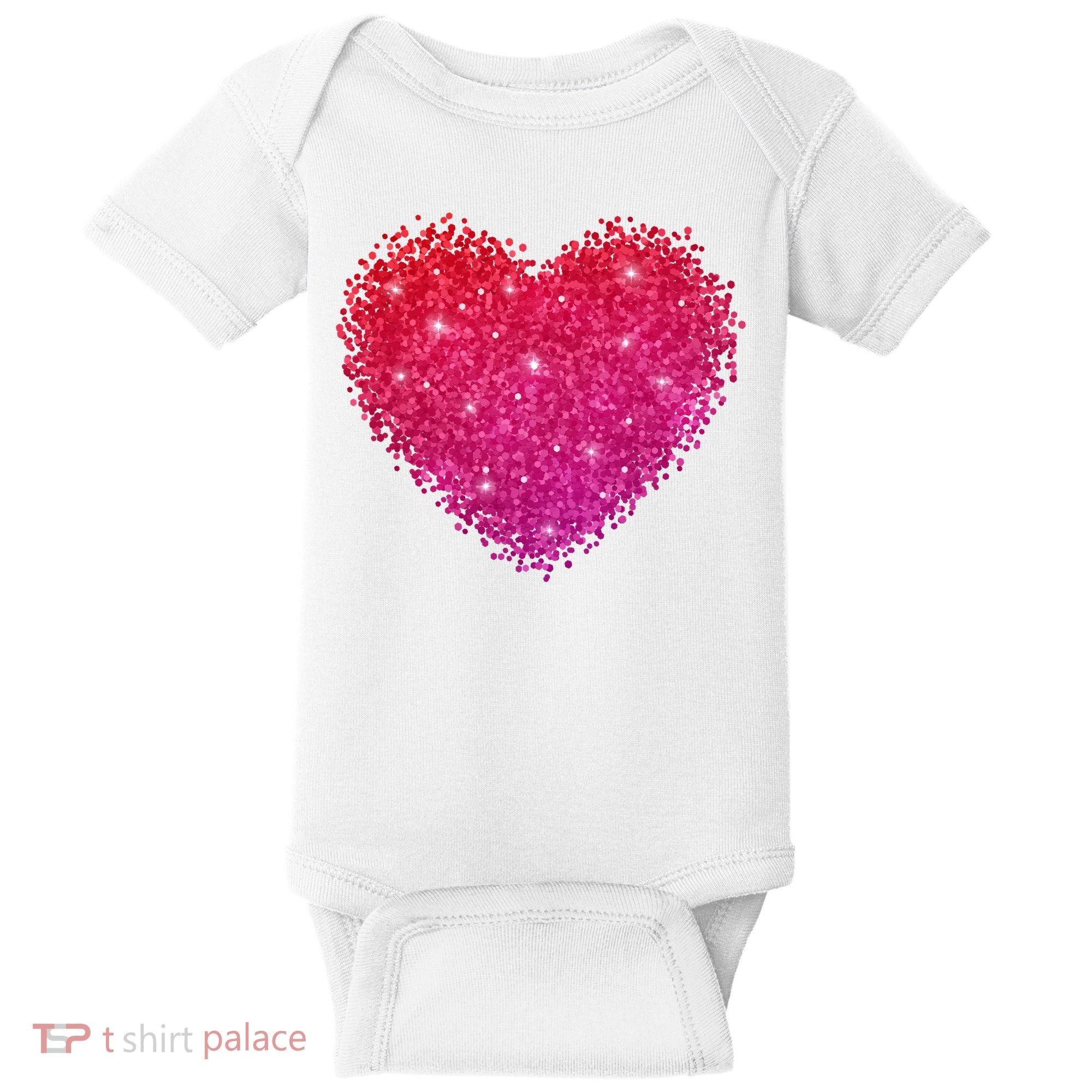 Valentines Day Love Heart Cute Romantic Gift Baby Bodysuit