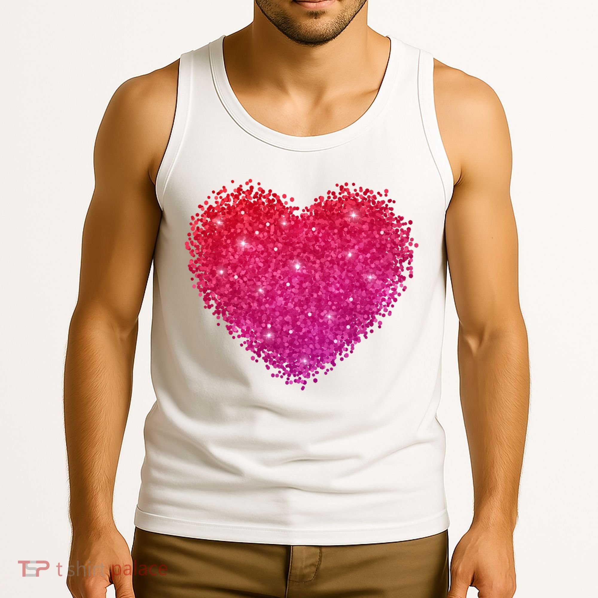 Valentines Day Love Heart Cute Romantic Gift Tank Top