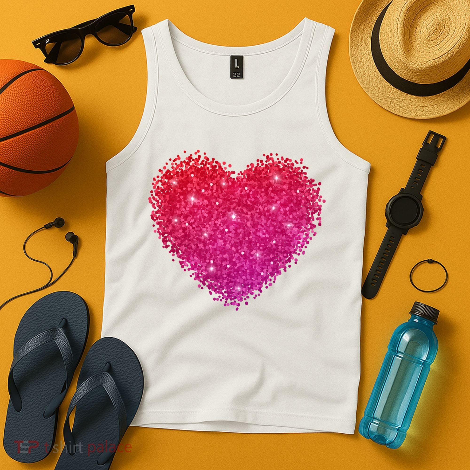 Valentines Day Love Heart Cute Romantic Gift Tank Top
