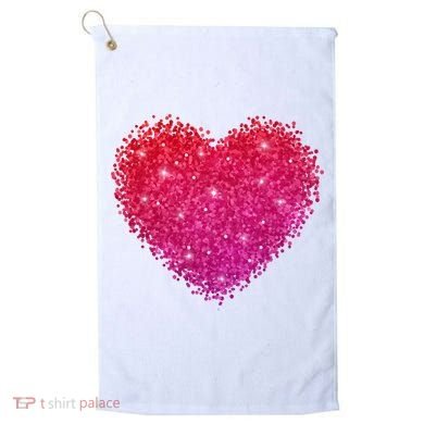 Valentines Day Love Heart Cute Romantic Gift Golf Towel