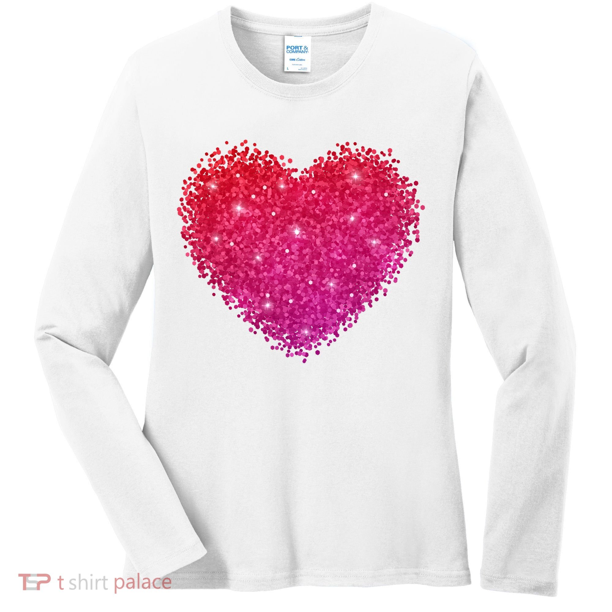 Valentines Day Love Heart Cute Romantic Gift Women's Long Sleeve Shirt