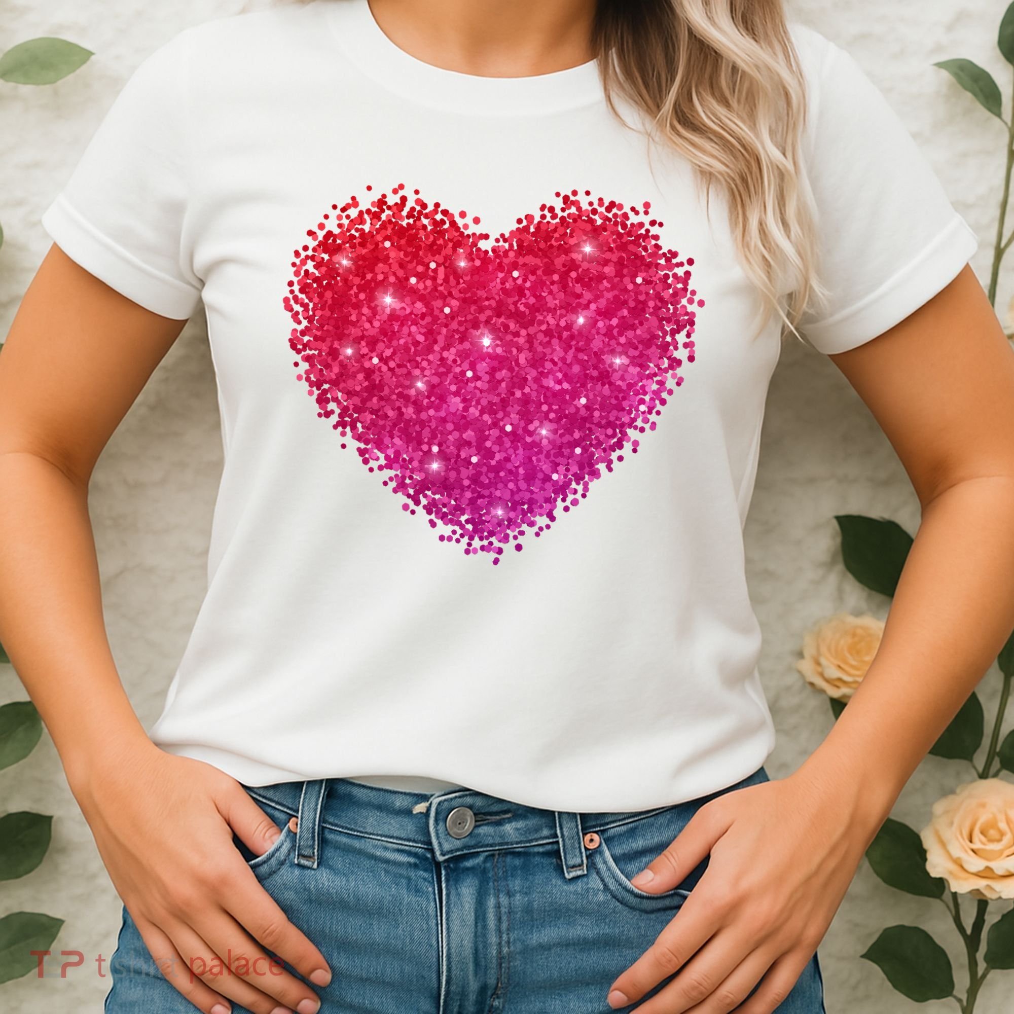 Valentines Day Love Heart Cute Romantic Gift Women's T-Shirt
