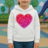 Valentines Day Love Heart Cute Romantic Gift Kids Hoodie thumb 3