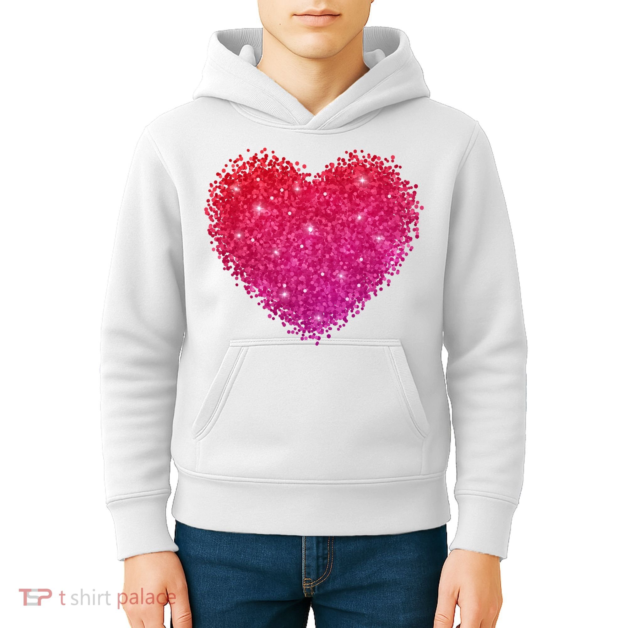 Valentines Day Love Heart Cute Romantic Gift Kids Hoodie