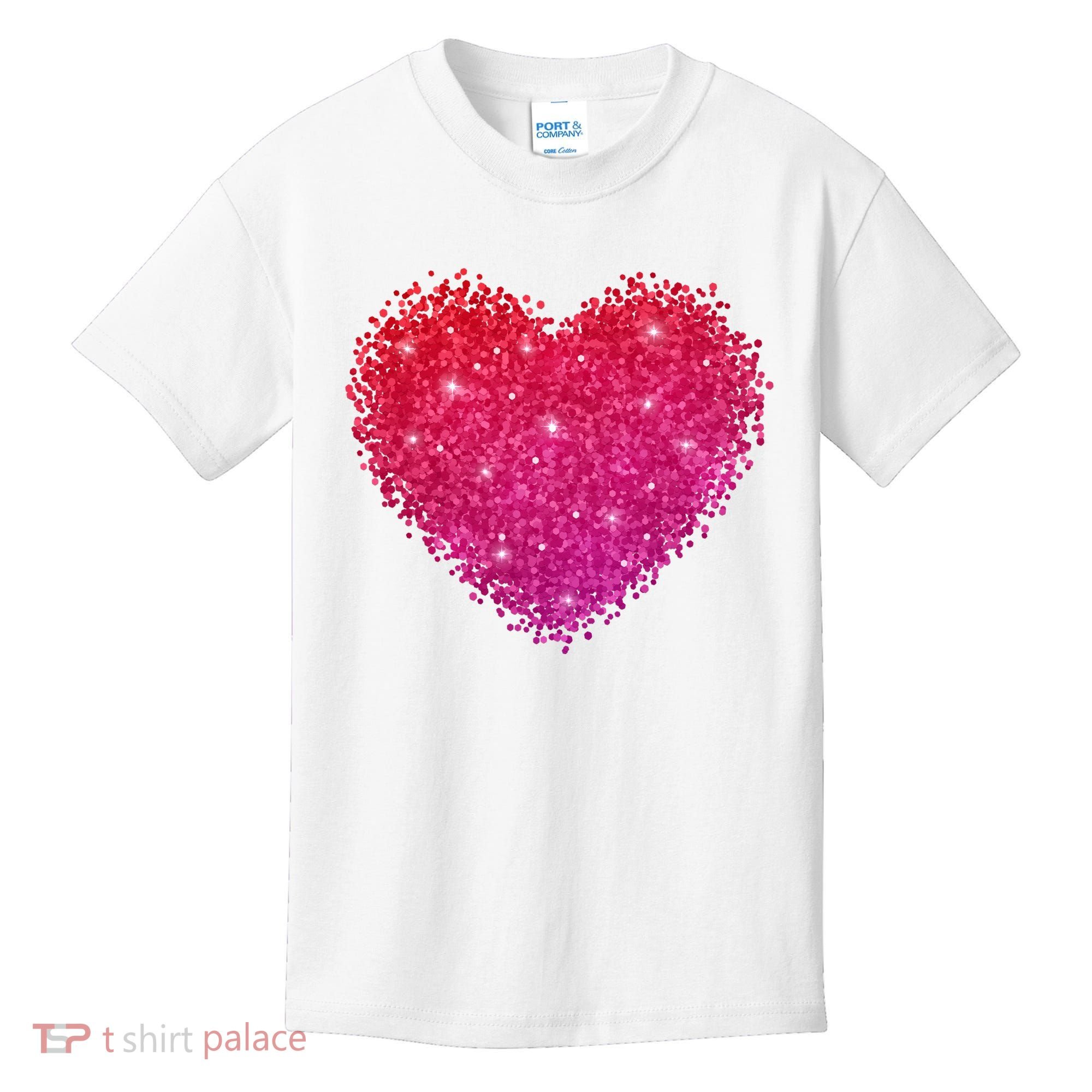 Valentines Day Love Heart Cute Romantic Gift Kids T-Shirt