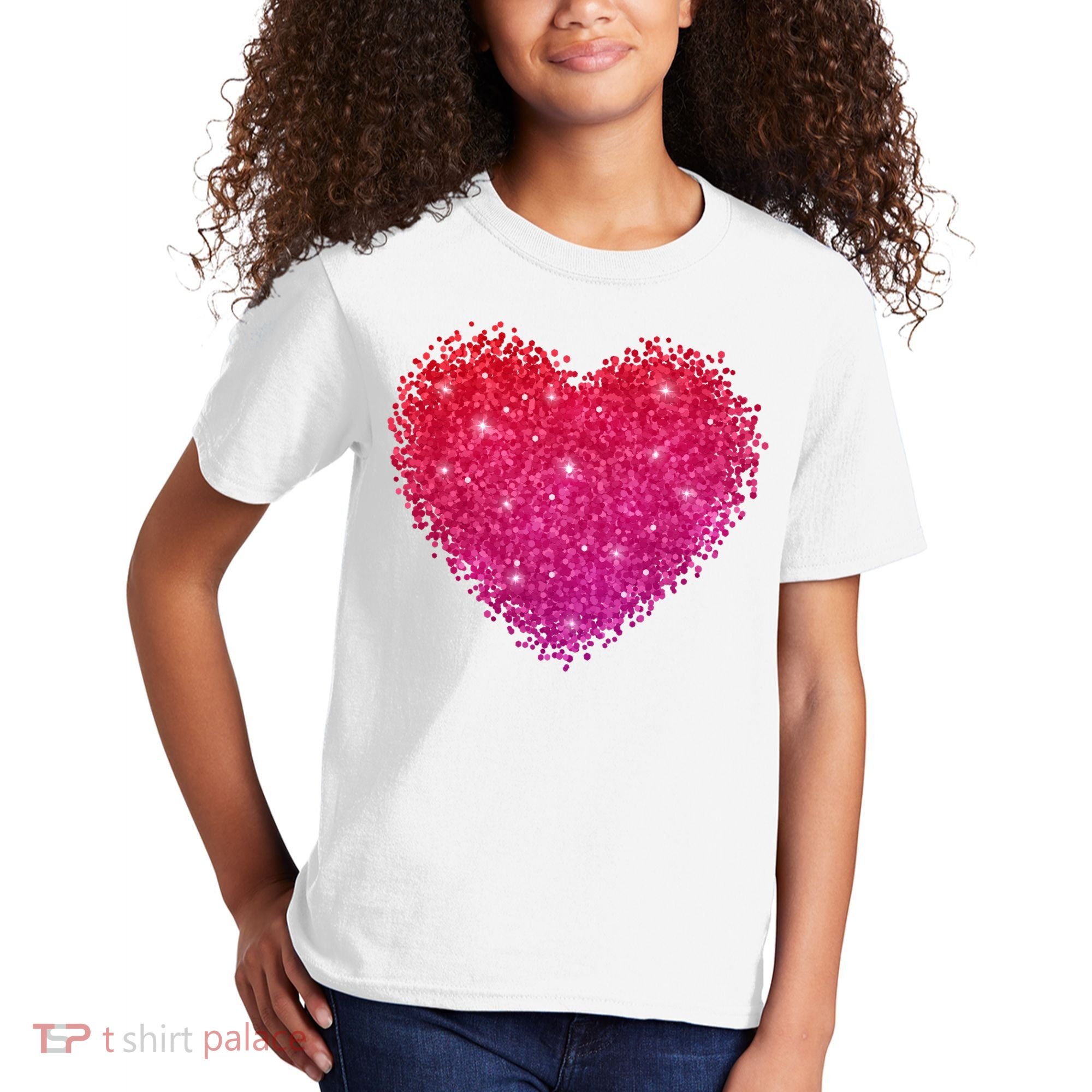 Valentines Day Love Heart Cute Romantic Gift Kids T-Shirt