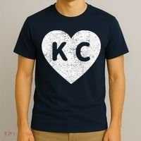 Vintage Distressed Love Kansas City KC Heart Print T-Shirt thumb 3