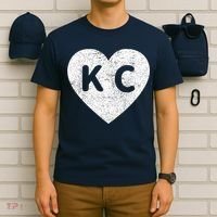Vintage Distressed Love Kansas City KC Heart Print T-Shirt thumb 6
