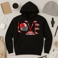 Valentines Day Love Ice Hockey Hoodie thumb 3