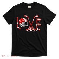 Valentines Day Love Ice Hockey T-Shirt thumb 0