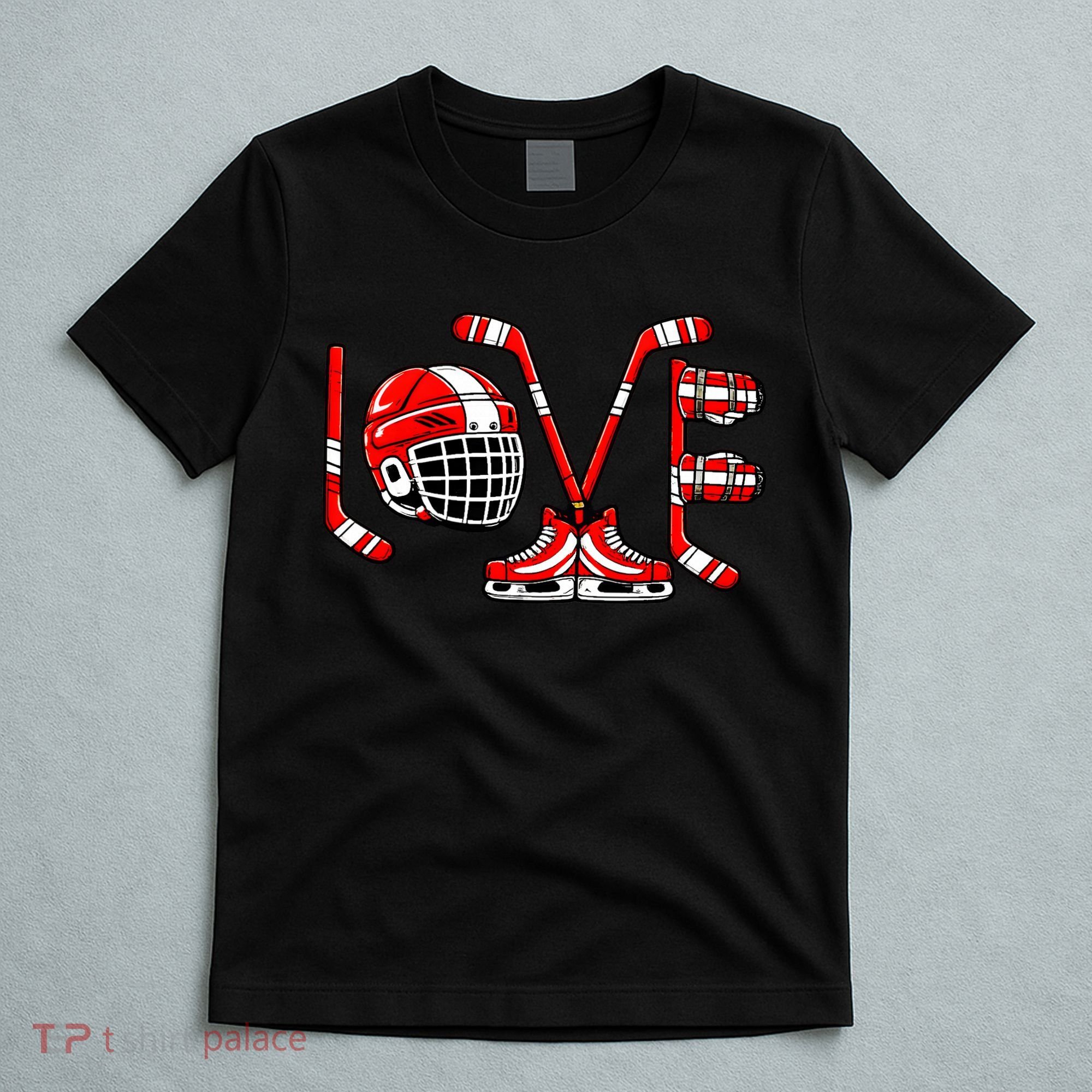 Valentines Day Love Ice Hockey T-Shirt