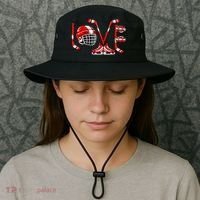 Valentines Day Love Ice Hockey Bucket Hat thumb 3