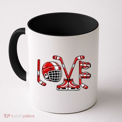 Valentines Day Love Ice Hockey Coffee Mug