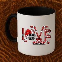 Valentines Day Love Ice Hockey Coffee Mug thumb 2