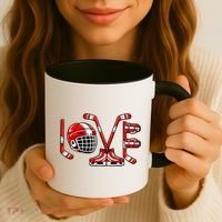 Valentines Day Love Ice Hockey Coffee Mug thumb 3