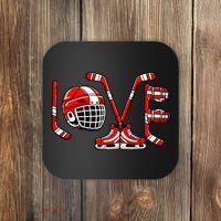 Valentines Day Love Ice Hockey Coaster thumb 0