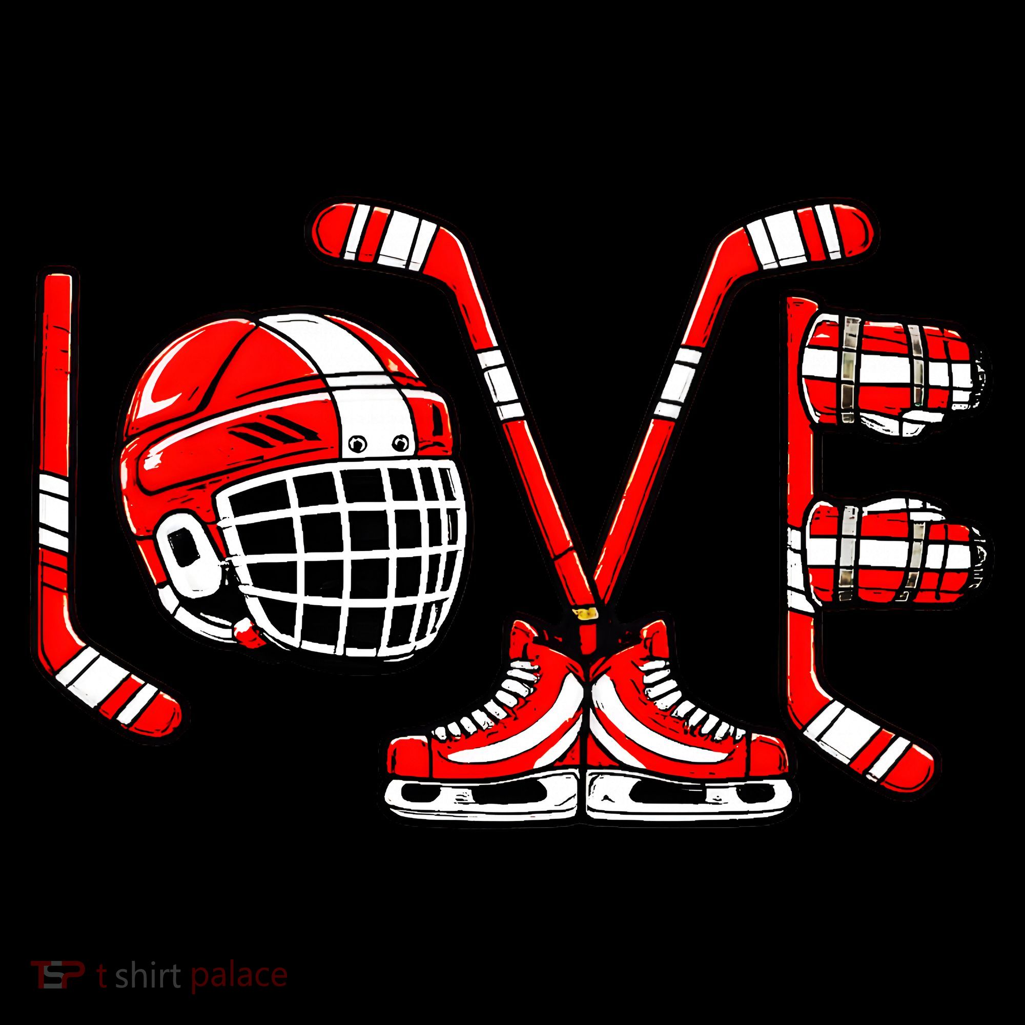 Valentines Day Love Ice Hockey Women's Hoodie