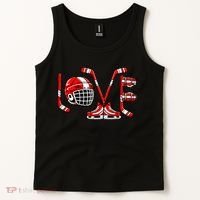 Valentines Day Love Ice Hockey Tank Top thumb 2