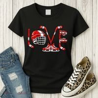 Valentines Day Love Ice Hockey Women's T-Shirt thumb 3