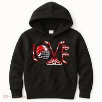 Valentines Day Love Ice Hockey Kids Hoodie thumb 0