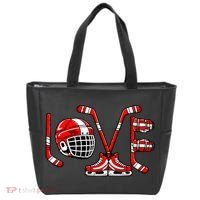 Valentines Day Love Ice Hockey Tote Bag thumb 0