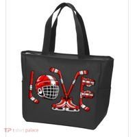 Valentines Day Love Ice Hockey Tote Bag thumb 3