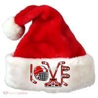Valentines Day Love Ice Hockey Santa Hat thumb 0