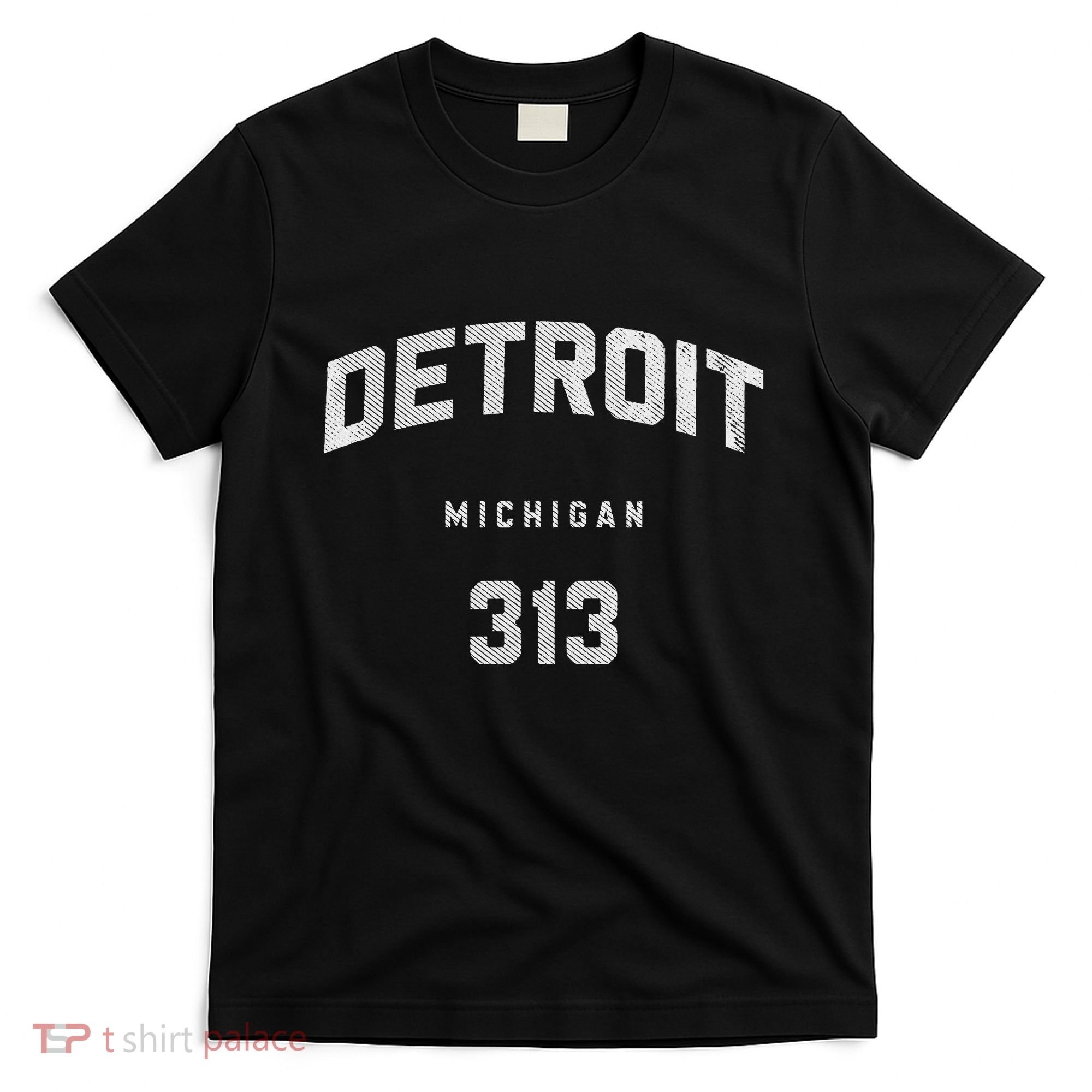 Vintage Detroit Michigan 313 Area Code Souvenir T-Shirt