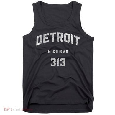 Vintage Detroit Michigan 313 Area Code Souvenir Tank Top