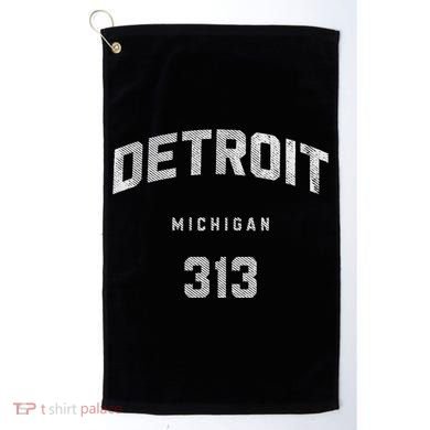 Vintage Detroit Michigan 313 Area Code Souvenir Golf Towel