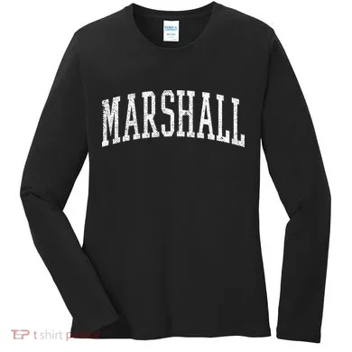 Varsity Distressed Marshall Women's Long Sleeve Shirt