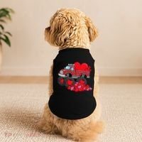 ValentineS Day Monster Truck With Hearts Plaid Doggie Tank thumb 2