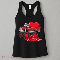 ValentineS Day Monster Truck With Hearts Plaid Women's Tank Top thumb 3