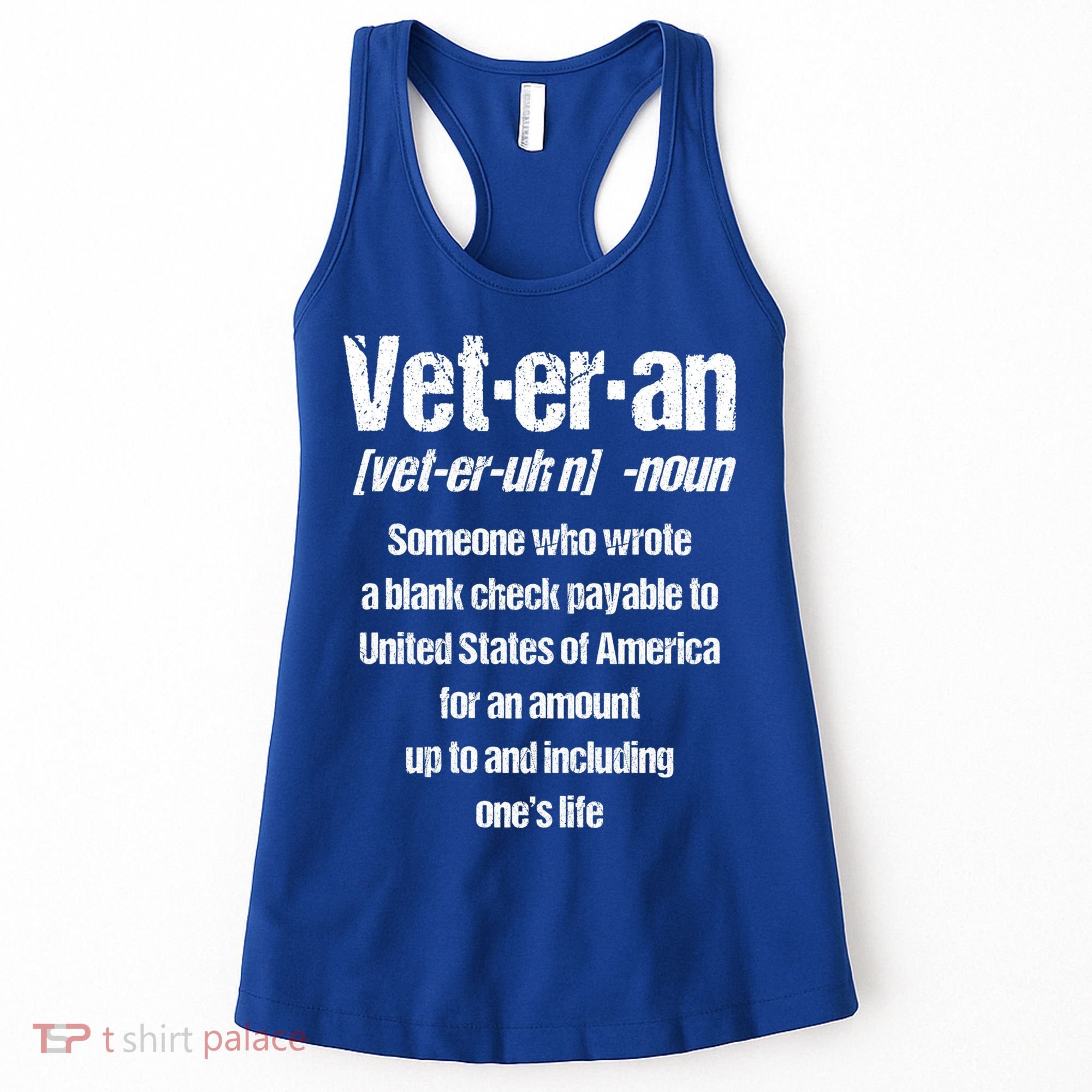 Veterans Day Memorial Day Funny Veteran Noun Us Soldier Great Gift Women's Tank Top