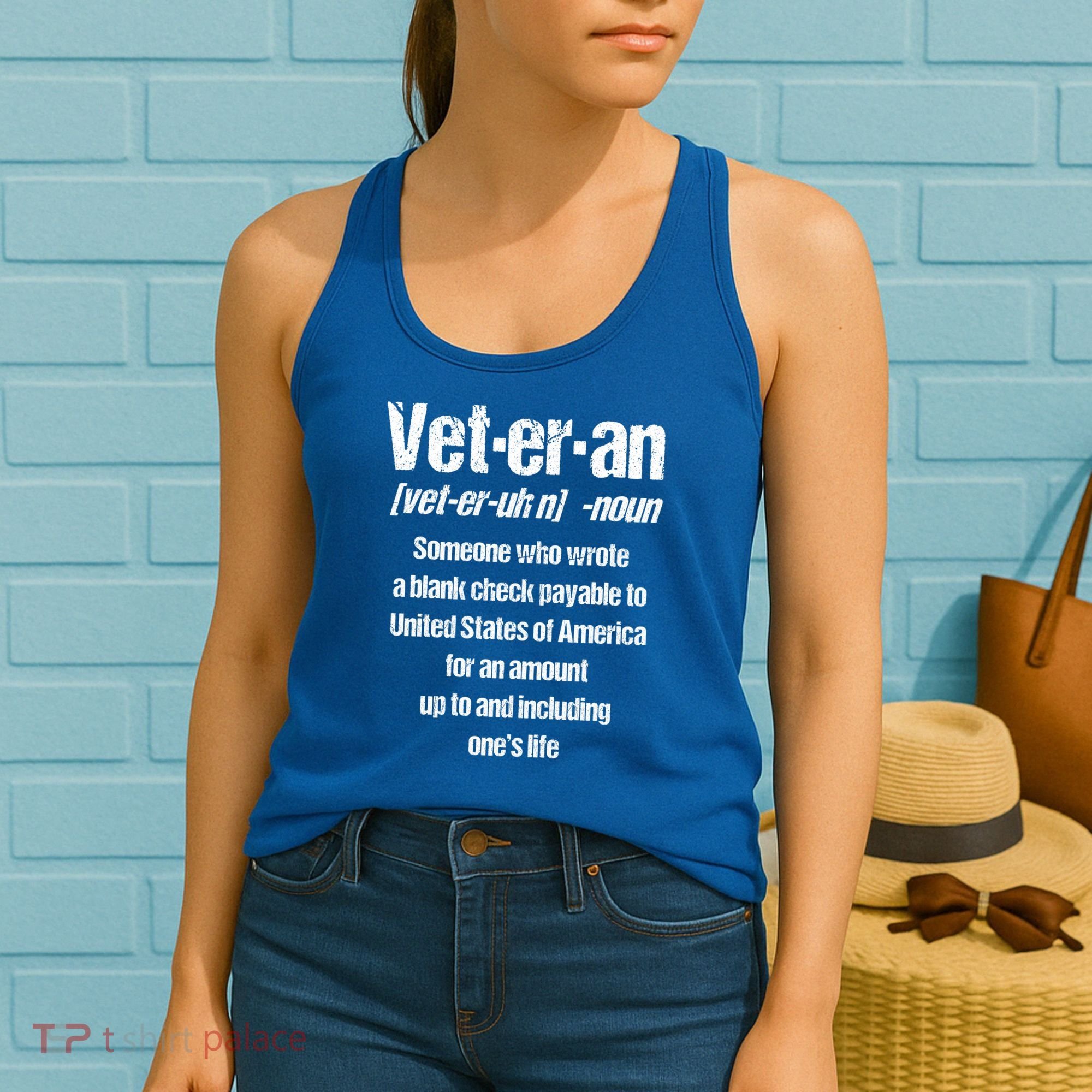 Veterans Day Memorial Day Funny Veteran Noun Us Soldier Great Gift Women's Tank Top