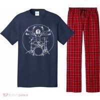 Vitruvian Drummer Music Funny Pajama Set thumb 0