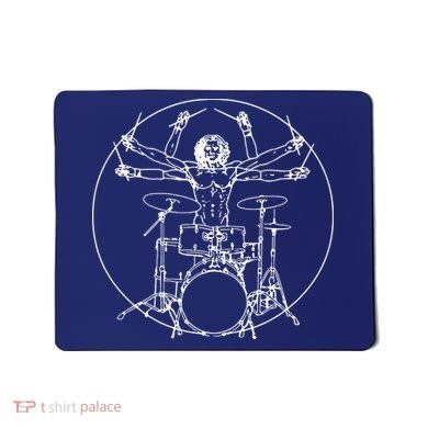Vitruvian Drummer Music Funny Mousepad