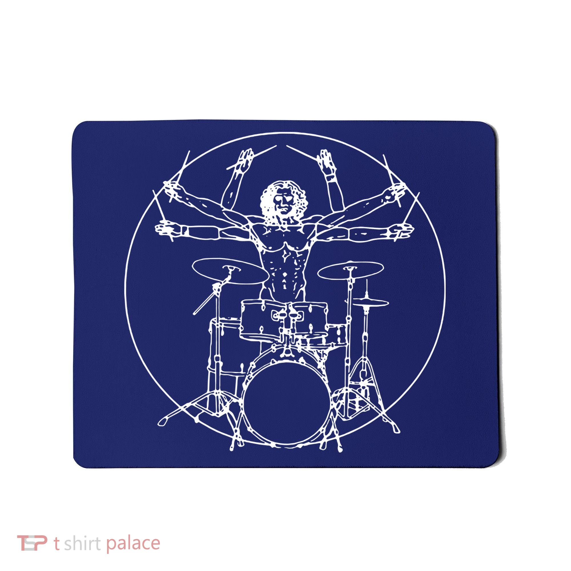 Vitruvian Drummer Music Funny Mousepad