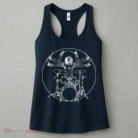 Vitruvian Drummer Music Funny Women's Tank Top thumb 3