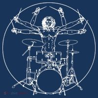 Vitruvian Drummer Music Funny Women's Tank Top thumb 5