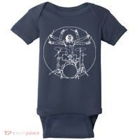 Vitruvian Drummer Music Funny Baby Bodysuit thumb 0