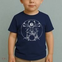 Vitruvian Drummer Music Funny Toddler T-Shirt thumb 2