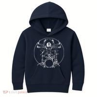 Vitruvian Drummer Music Funny Kids Hoodie thumb 0