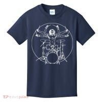 Vitruvian Drummer Music Funny Kids T-Shirt thumb 0