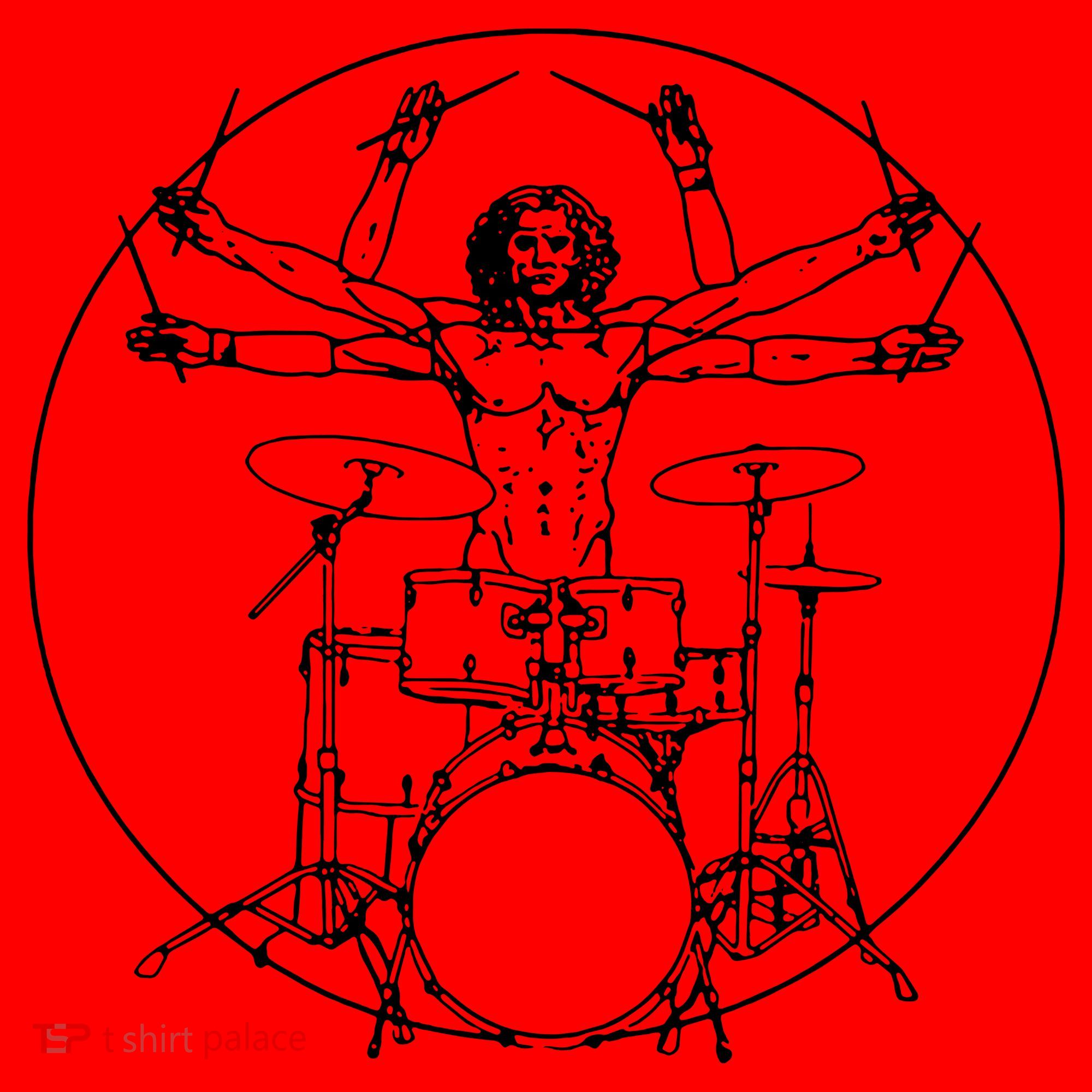 Vitruvian Drummer Music Funny Santa Hat