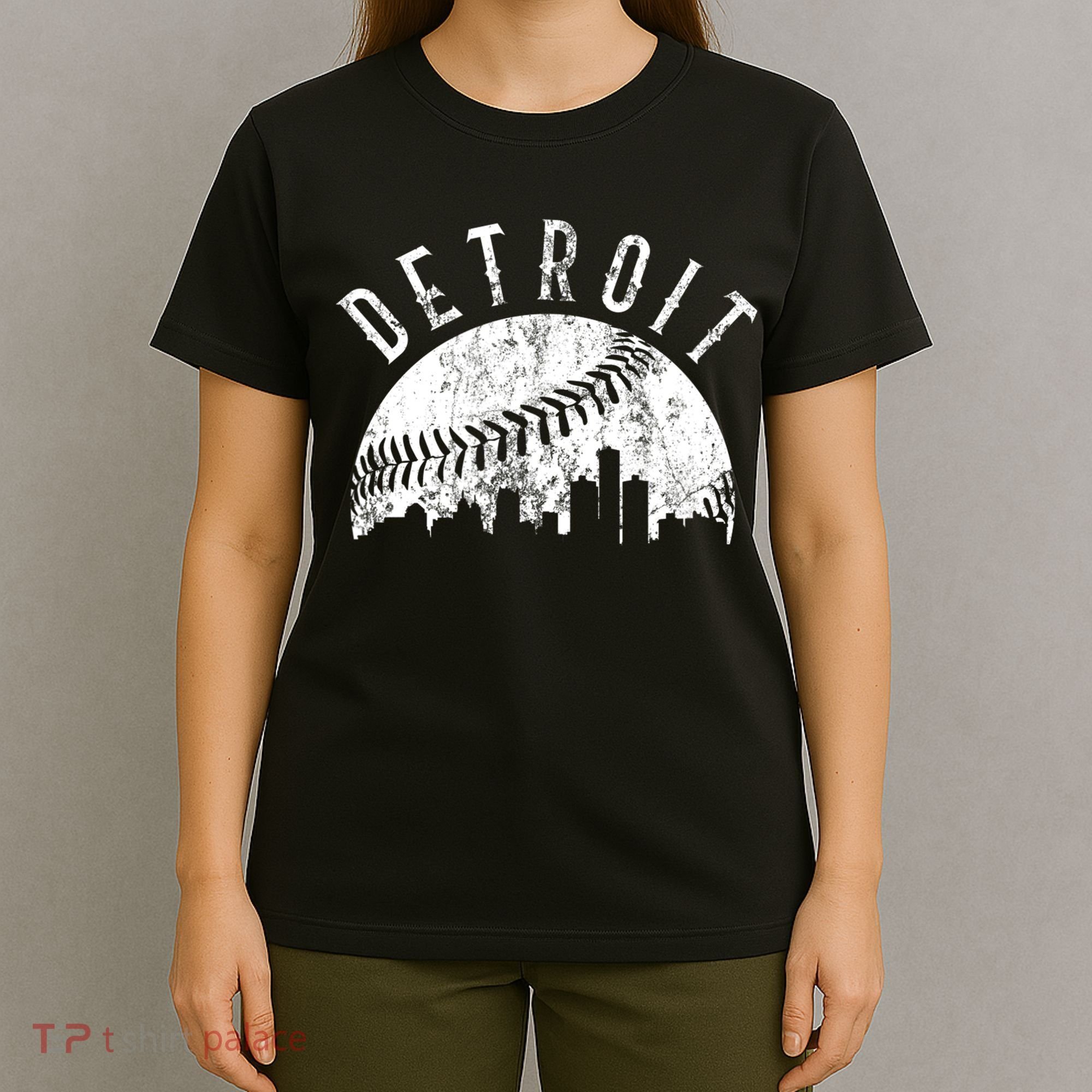 Vintage Detroit Michigan Skyline Apparel T-Shirt