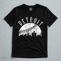 Vintage Detroit Michigan Skyline Apparel T-Shirt thumb 5
