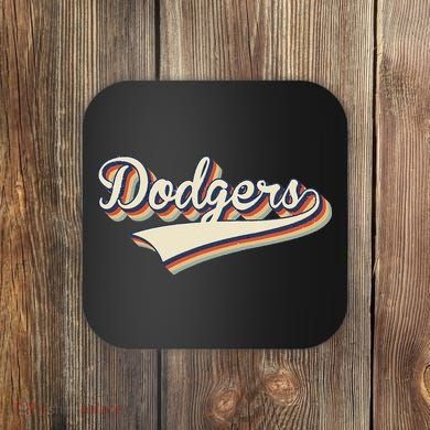 Vintage Dodgers Name Throwback Retro Apparel Gift Coaster