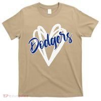 Vintage Dodgers Name Distressed Hearts Dodgers Gifts Ideas T-Shirt thumb 0